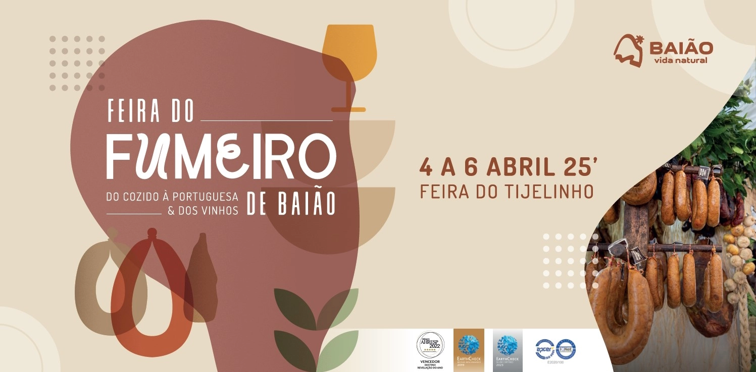 Baião prepara-se para receber, nos dias 4, 5 e 6 de abril, a 19.ª edição da Feira do Fumeiro, do Cozido à Portuguesa e dos Vinhos de Baião, um evento que promete destacar os sabores mais autênticos da região e proporcionar momentos de animação e de convívio. Além de ser uma oportunidade para os visitantes degustarem os melhores sabores regionais, o certame oferece também um programa de animação diversificado durante os três dias. Estarão presentes diversos grupos e artistas, que prometem transformar o recinto da feira num espaço de pura alegria e convívio.